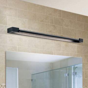 LED Badkamer spiegelverlichting MARILYN LED/24W/230V 90 cm IP44 zwart