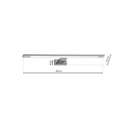 LED Badkamer spiegelverlichting SHINE LED/12W/230V IP44 glanzend chroom
