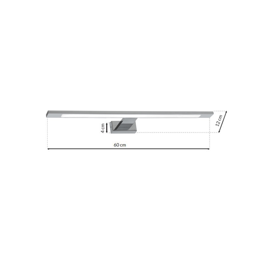 LED Badkamer spiegelverlichting SHINE LED/12W/230V IP44 glanzend chroom