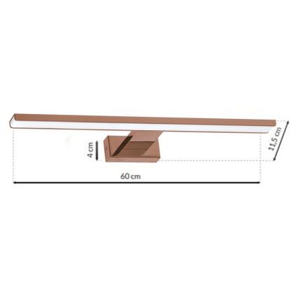 LED Badkamer spiegelverlichting SHINE LED/13,8W/230V IP44 Roségoud