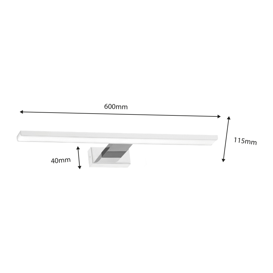 LED Badkamer spiegelverlichting SHINE LED/13,8W/230V IP44 wit/glanzend chroom