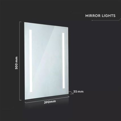LED Badkamer verwarmde spiegel met achtergrondverlichting LED/17W/230V IP44