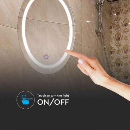 LED Badkamer verwarmde spiegel met achtergrondverlichting LED/25W/230V IP44 3000K/4000K/6400K
