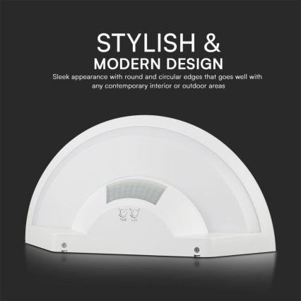 LED Badkamer wandlamp met sensor SAMSUNG CHIP LED/10W/230V 4000K IP54 wit