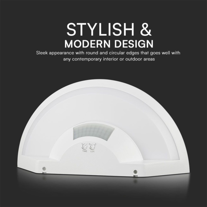 LED Badkamer wandlamp met sensor SAMSUNG CHIP LED/10W/230V 4000K IP54 wit