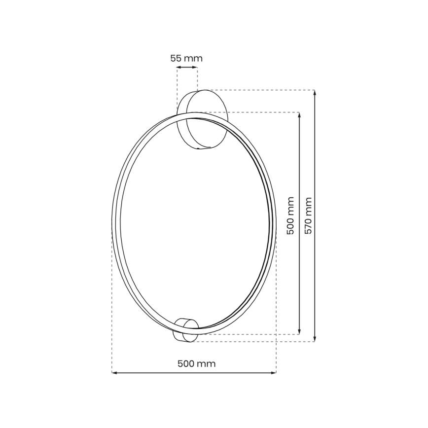 LED Badkamer wandlamp SATURNO LED/25W/230V IP44 antraciet