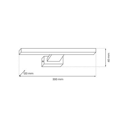 LED Badkamer wandlamp SHINE LED/7W/230V 300x120 IP44