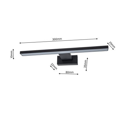 LED Badkamer wandverlichting SHINE 1xLED/7W/230V IP44