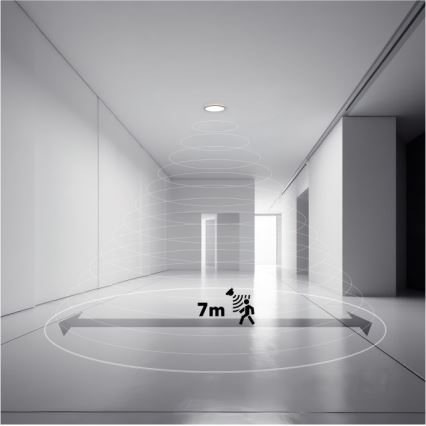 LED-badkamerarmatuur met bewegings- en schemersensor NIVERA LED/12W/230V IP54 3000/4000/6000K Ø 22,5 cm wit + afstandsbediening