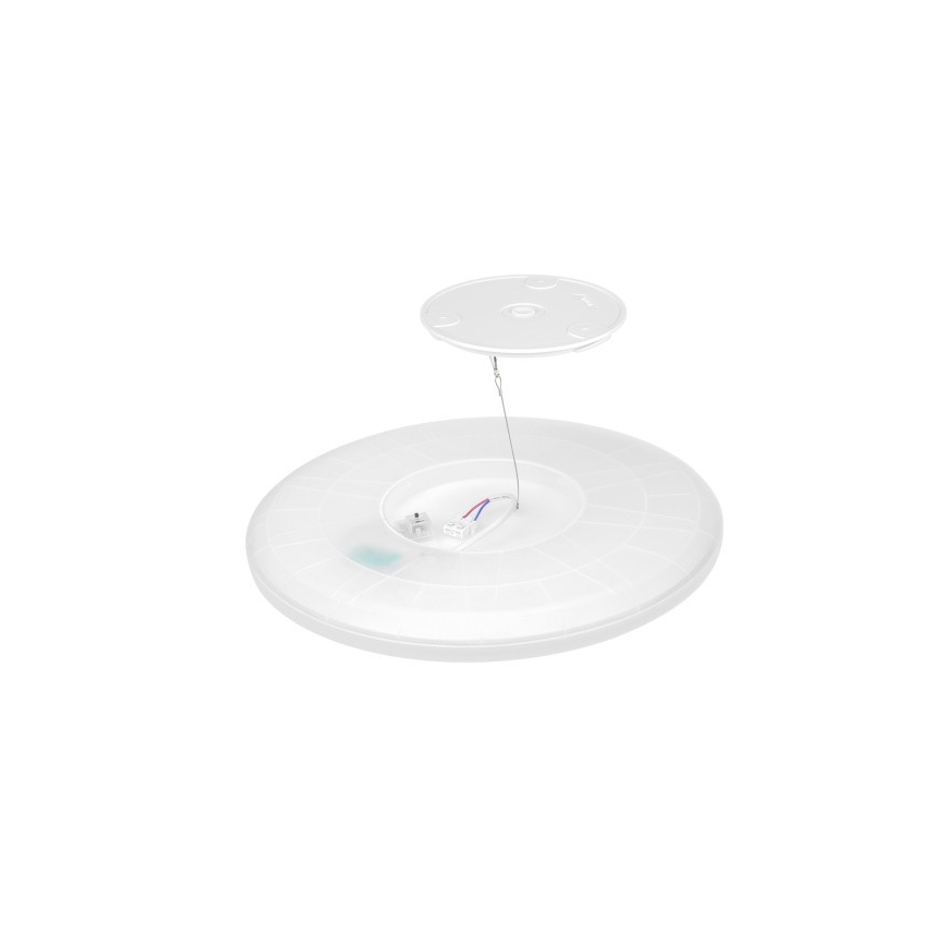 LED-badkamerarmatuur met bewegings- en schemersensor NIVERA LED/12W/230V IP54 3000/4000/6000K Ø 22,5 cm zwart + afstandsbediening