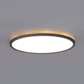 LED Badkamerlamp met bewegings- en schemersensor NIVERA LED/12W/230V IP54 3000/4000/6000K diameter 22,5 cm zwart + afstandsbediening