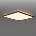 LED Badkamerlamp met bewegings- en schemersensor NIVERA LED/18W/230V IP54 3000/4000/6000K 30x30 cm zwart + afstandsbediening