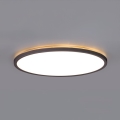 LED Badkamerlamp met bewegings- en schemersensor NIVERA LED/18W/230V IP54 3000/4000/6000K diameter 30 cm zwart + afstandsbediening
