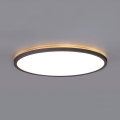 LED Badkamerlamp met bewegings- en schemersensor NIVERA LED/24W/230V IP54 3000/4000/6000K diameter 30 cm zwart + afstandsbediening
