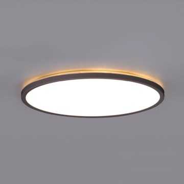 LED Badkamerlamp met bewegings- en schemersensor NIVERA LED/32W/230V IP54 3000/4000/6000K diameter 42 cm zwart + afstandsbediening
