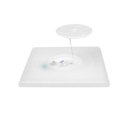 LED Badkamerlamp met bewegings- en schemersensor NIVERA LED/12W/230V IP54 3000/4000/6000K 22,5x22,5 cm wit + afstandsbediening
