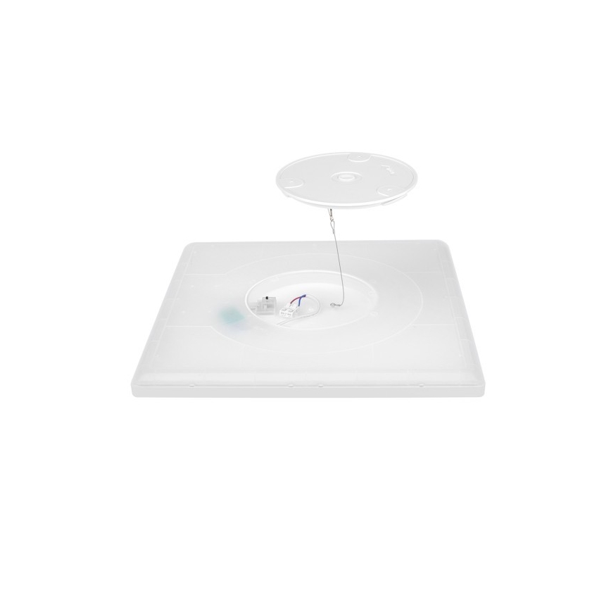 LED Badkamerlamp met bewegings- en schemersensor NIVERA LED/12W/230V IP54 3000/4000/6000K 22,5x22,5 cm wit + afstandsbediening