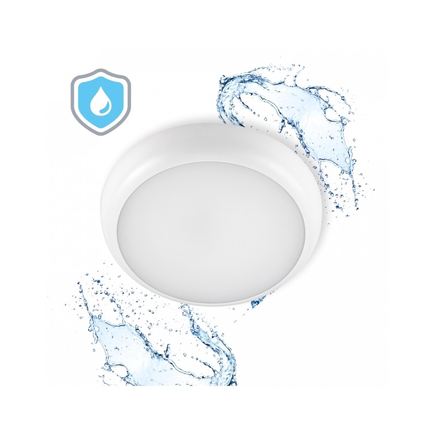 LED badkamer plafondlamp DEFENDER LED/12/18/24W/230V 3000/4000/6500K IP65 Ø 30 cm wit