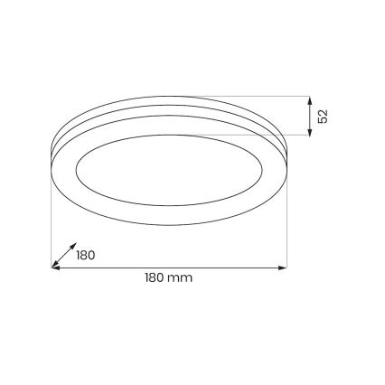 LED badkamerplafondlamp MARLON LED/12W/230V Ø 18 cm IP54 wit