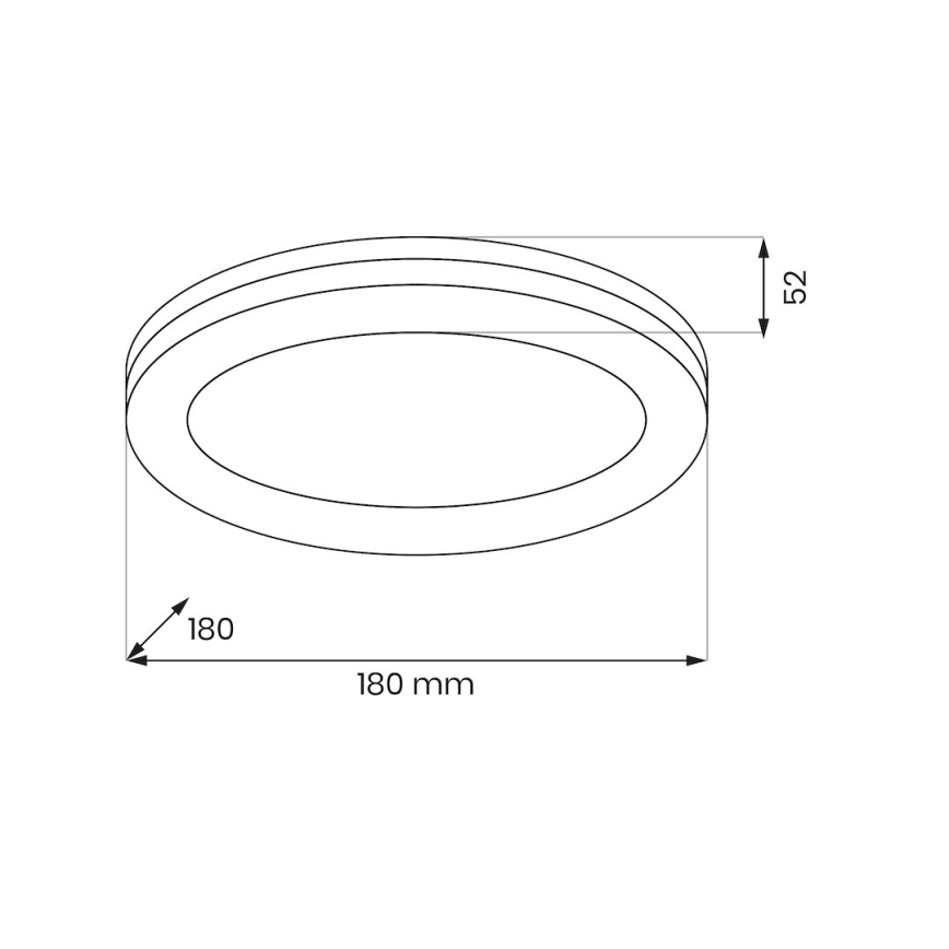 LED badkamerplafondlamp MARLON LED/12W/230V Ø 18 cm IP54 wit