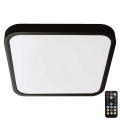 LED Badkamerplafondlamp met sensor SAMSUNG CHIP LED/36W/230V IP44 4000K 42x42 cm zwart + afstandsbediening