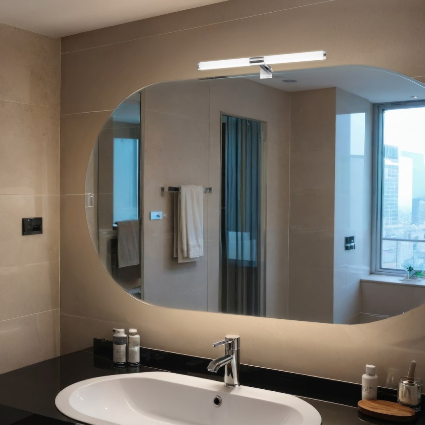 LED-badkamerspiegelverlichting 2-in-1 APA LED/6W/230V 40 cm IP44 glanzend chroom