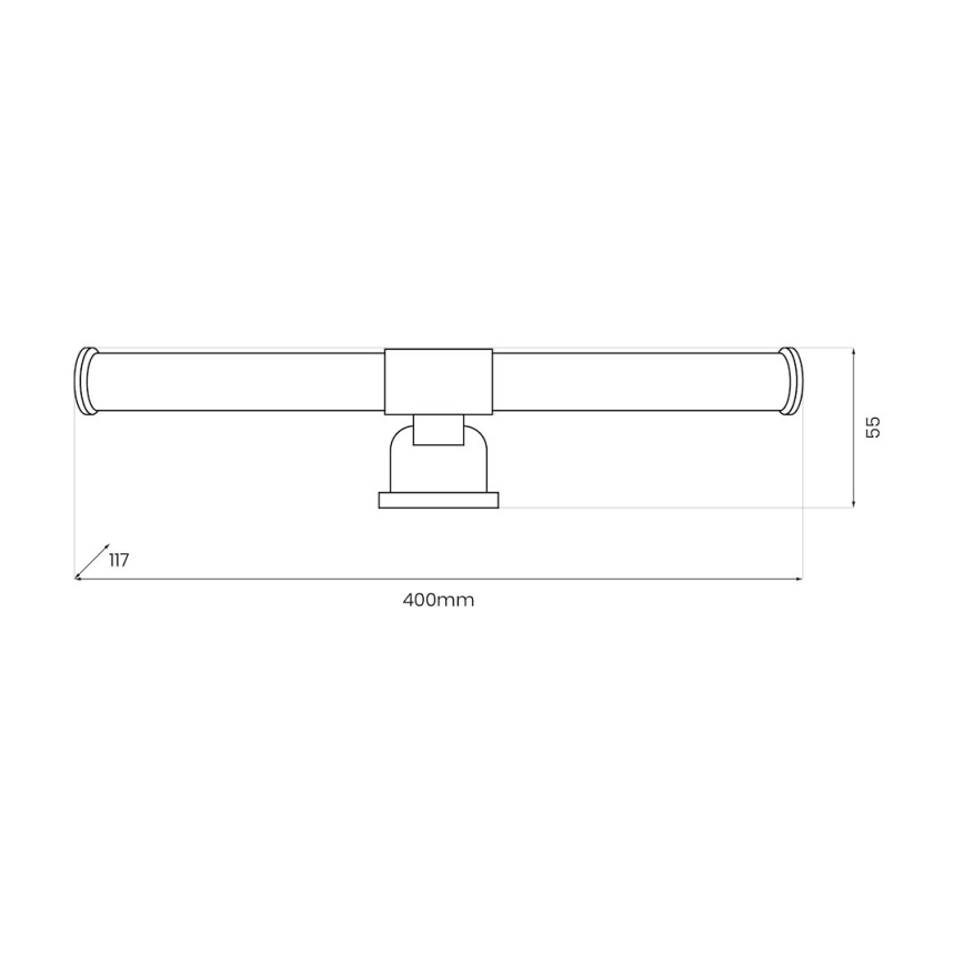 LED-badkamerspiegelverlichting 2-in-1 APA LED/6W/230V 40 cm IP44 glanzend chroom