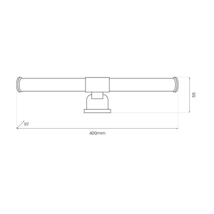 LED badkamerspiegelverlichting 2-in-1 APA LED/6W/230V 40 cm IP44 goudkleurig