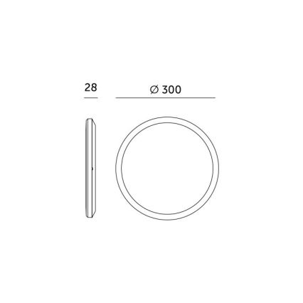 LED Badkamerlamp met bewegings- en schemersensor NIVERA LED/24W/230V IP54 3000/4000/6000K Ø 30 cm wit + afstandsbediening