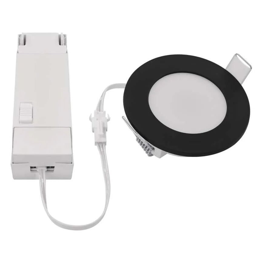 LED Badkamer inbouwspot LORI LED/4,5W/230V IP65 2700/4000K Ø 8,5 cm zwart