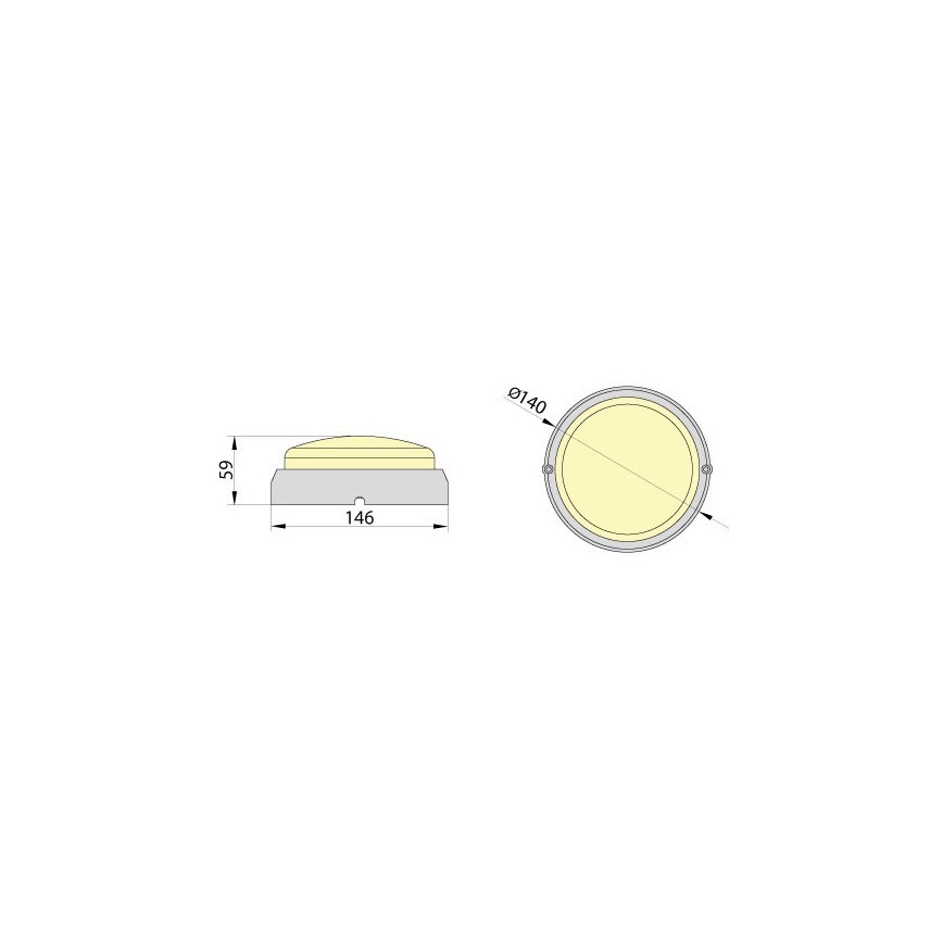 LED Bedrijfsverlichting plafondlamp FIDO LED/12W/230V IP65
