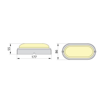 LED Bedrijfsverlichting plafondlamp FIDO LED/12W/230V IP65