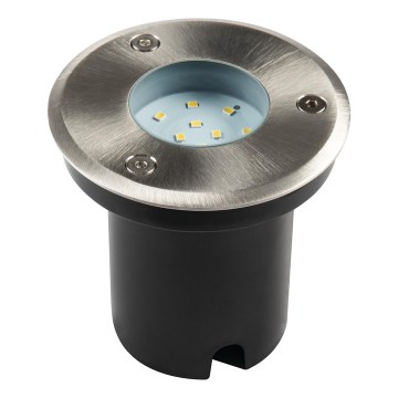 LED berijdbare buiten-inbouwgrondspot GORDO LED/1W/230V Ø 9,5 cm IP67 RVS