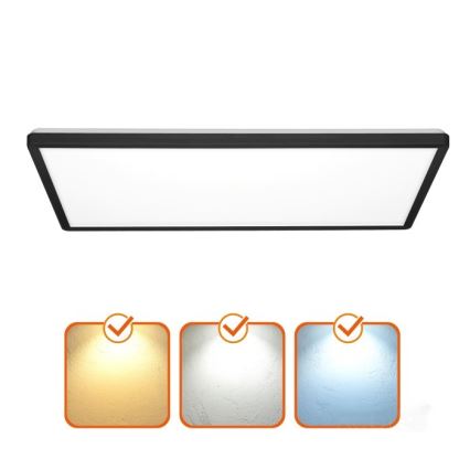 LED Bevestigd lichtpaneel NIVERA LED/32W/230V IP54 3000/4000/6000K 29,5x59,5 cm zwart