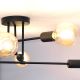 LED Bevestigde Hanglamp CAMBRIDGE 6xE27/8W/230V zwart