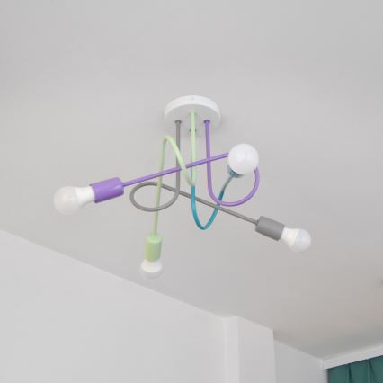 LED Bevestigde Hanglamp OXFORD 4xE27/10W/230V