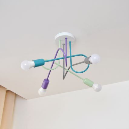 LED Bevestigde Hanglamp OXFORD 4xE27/10W/230V