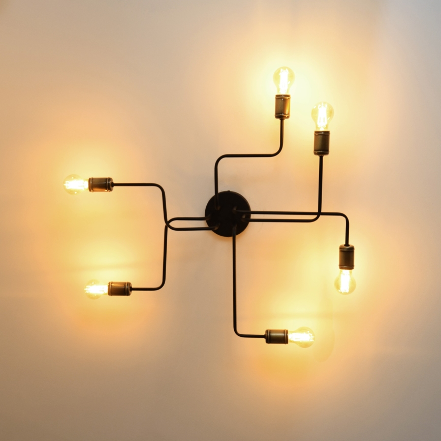 LED Bevestigde Hanglamp TUBE 6xE27/15W/230V