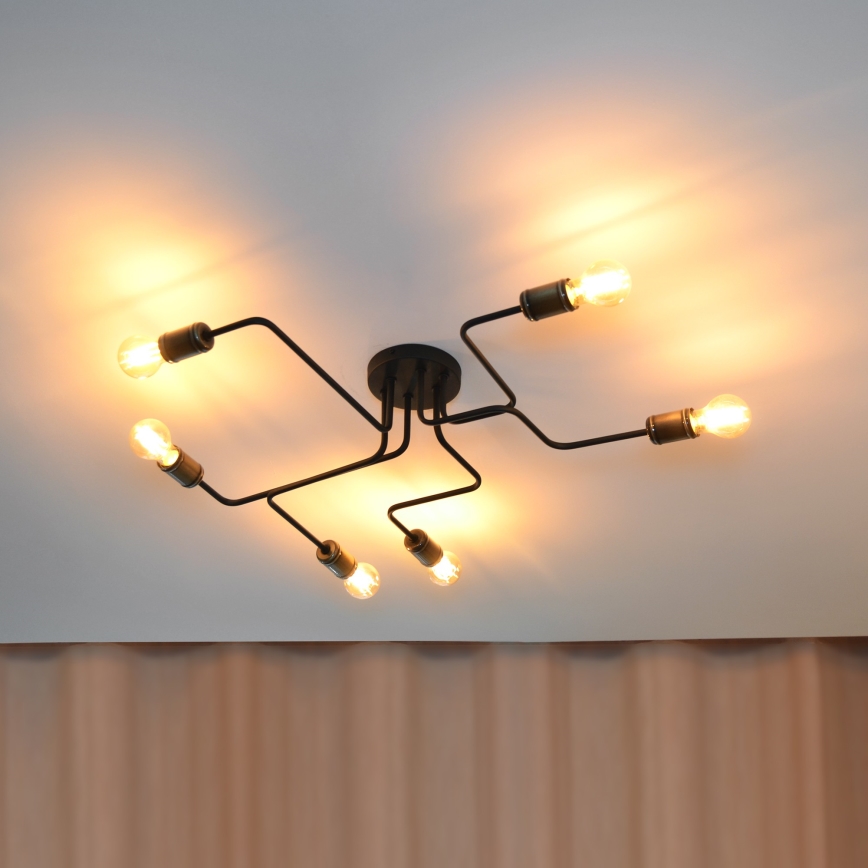 LED Bevestigde Hanglamp TUBE 6xE27/15W/230V