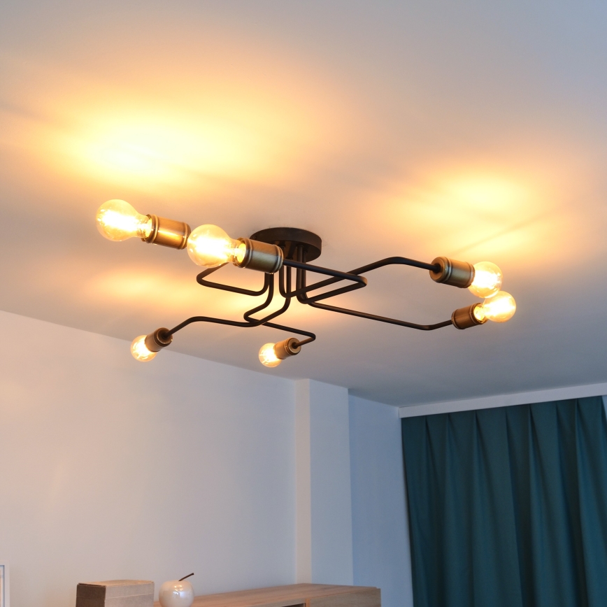 LED Bevestigde Hanglamp TUBE 6xE27/15W/230V