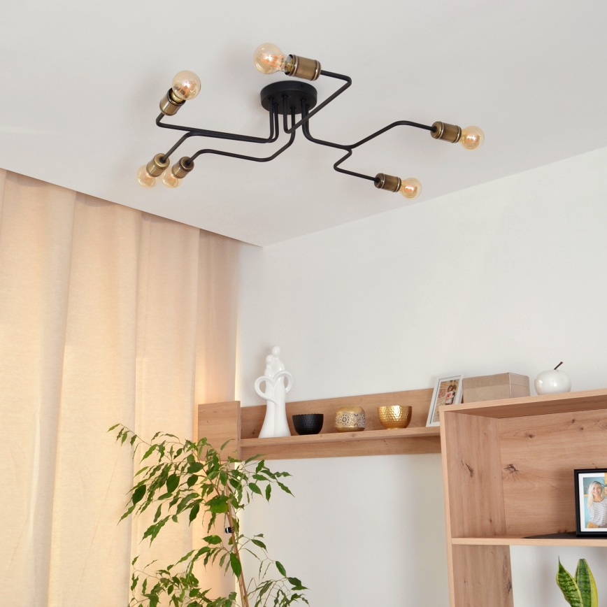 LED Bevestigde Hanglamp TUBE 6xE27/15W/230V