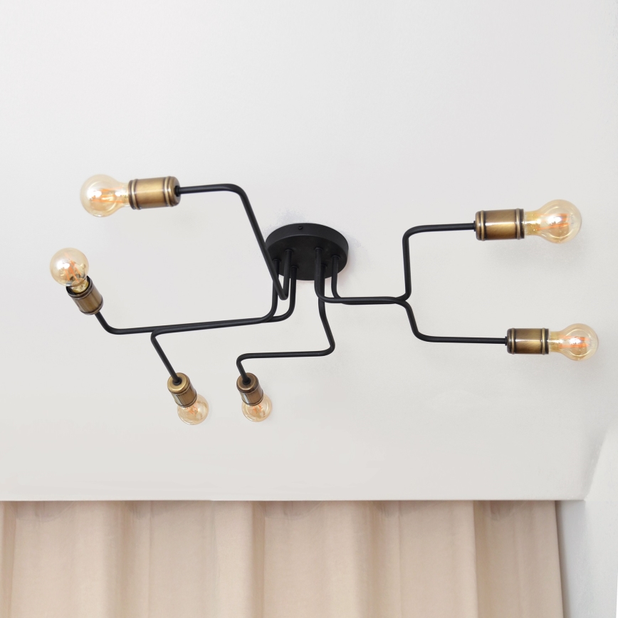 LED Bevestigde Hanglamp TUBE 6xE27/15W/230V