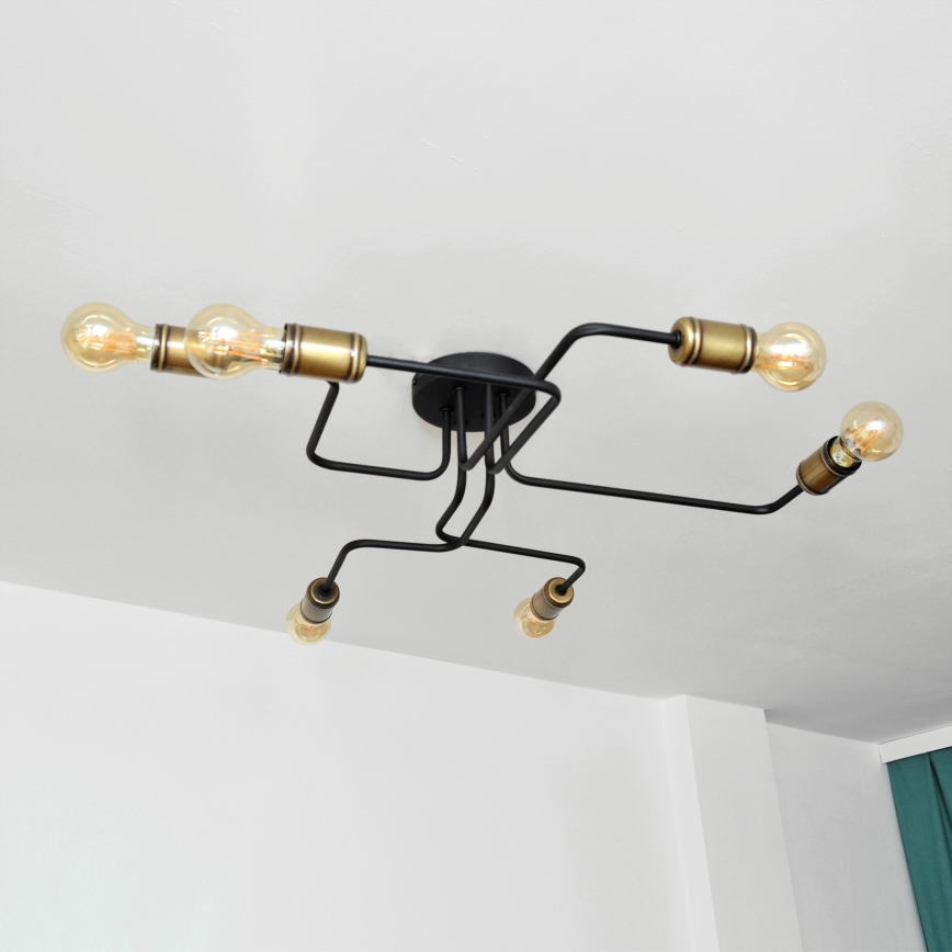 LED Bevestigde Hanglamp TUBE 6xE27/15W/230V