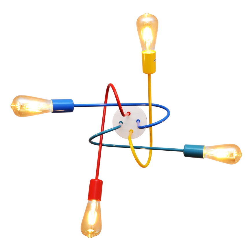 LED Bevestigde Hanglamp voor Kinderen OXFORD 4xE27/10W/230V
