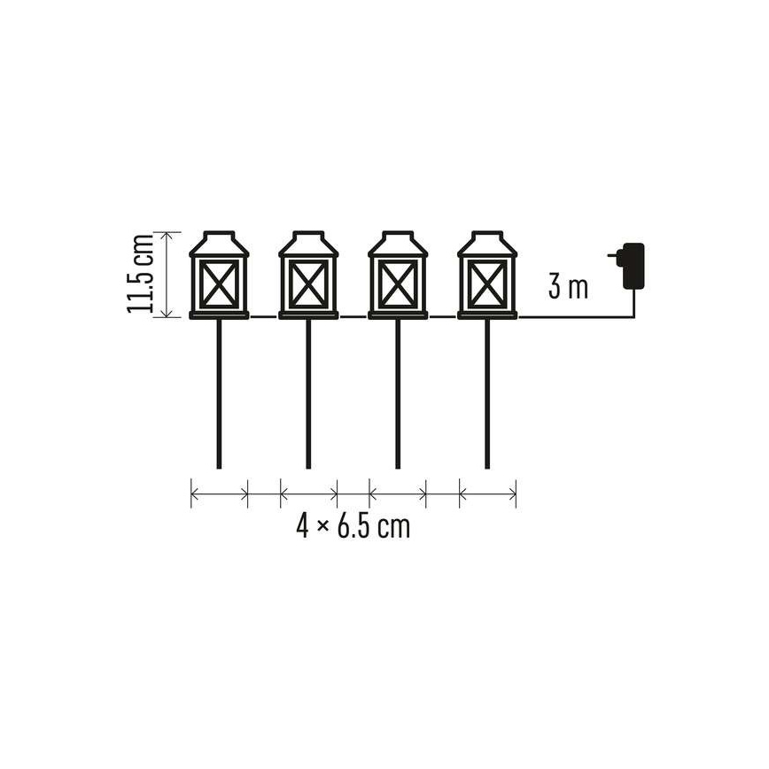 LED Buiten decoratie 4xLED/5W/230V IP44
