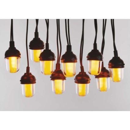 LED buiten decoratieve lichtslinger 100xLED/9,5m IP44