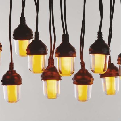 LED buiten decoratieve lichtslinger 100xLED/9,5m IP44
