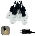LED buiten decoratieve lichtslinger 10xLED/0,15W/230V 3,8 m IP44 zwart