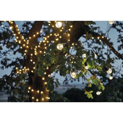 LED buiten decoratieve lichtsnoer 10xLED/10m IP44 helder