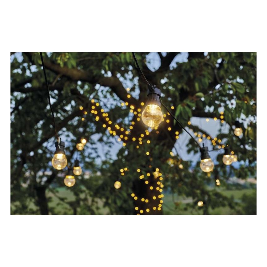 LED buiten decoratieve lichtsnoer 10xLED/10m IP44 helder